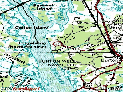 Laurel Bay topographic map