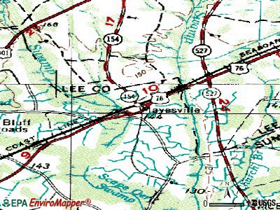 Mayesville topographic map
