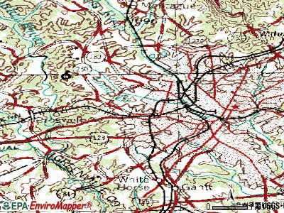 Parker topographic map