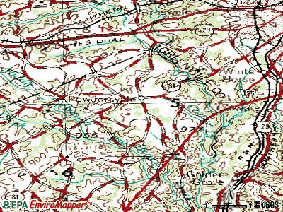 Powderville topographic map