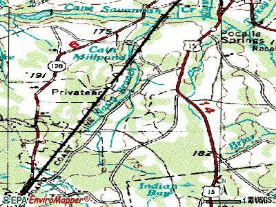 Privateer topographic map