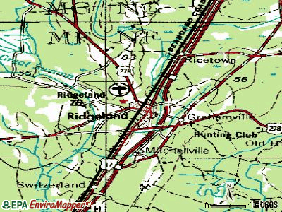 Ridgeland topographic map