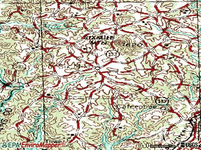 Six Mile topographic map