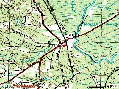 Society Hill topographic map