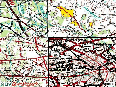 Southern Shops topographic map