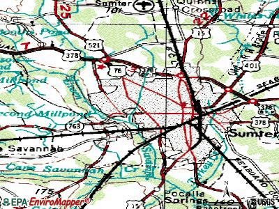 Sumter topographic map