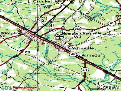 Varnville topographic map