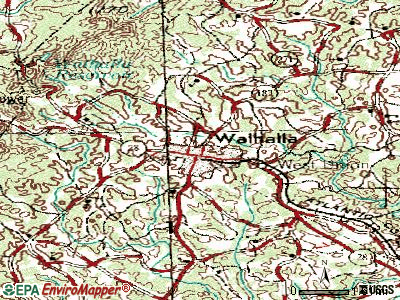 Walhalla topographic map