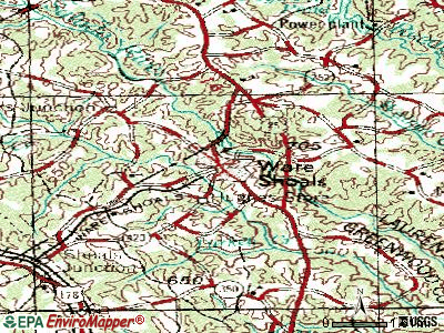 Ware Shoals topographic map
