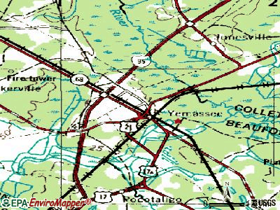 Yemassee topographic map