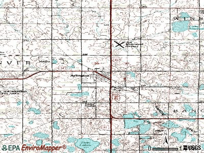 Arlington topographic map