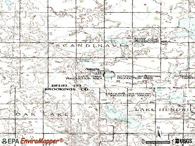 Astoria topographic map
