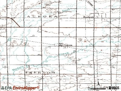 Aurora topographic map