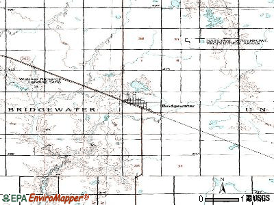 Bridgewater topographic map