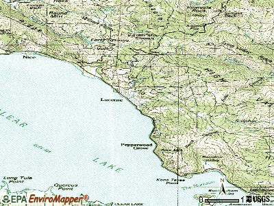 Lucerne topographic map