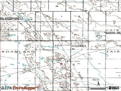 Broadland topographic map