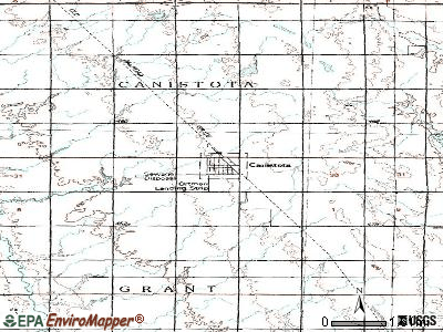Canistota topographic map