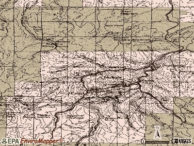 Central City topographic map