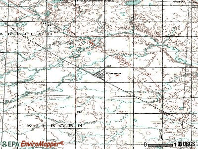 Corona topographic map