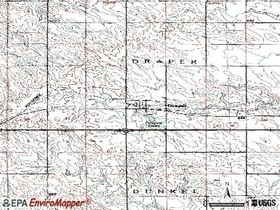 Draper topographic map