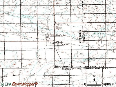 Elkton topographic map