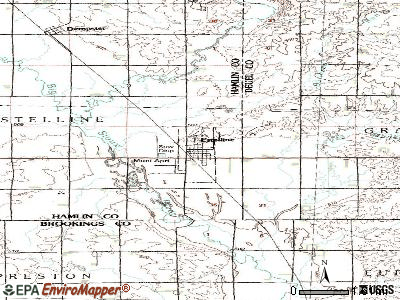Estelline topographic map