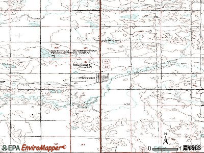 Herreid topographic map