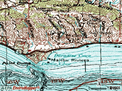 Malibu topographic map