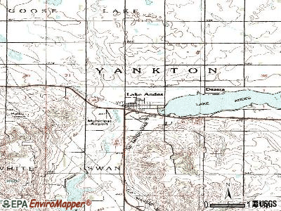 Lake Andes topographic map