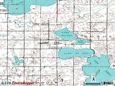 Lake Preston topographic map
