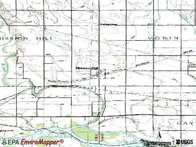 Mission Hill topographic map