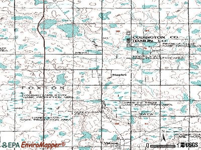 Naples topographic map