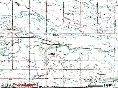 Nisland topographic map