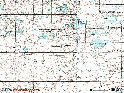 Nunda topographic map