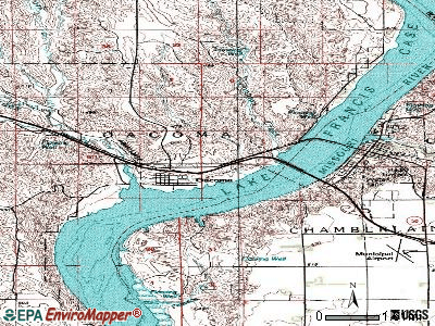 Oacoma topographic map
