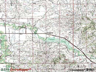 Oglala topographic map