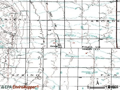 Orient topographic map