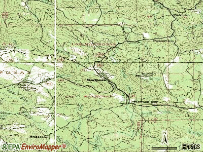 Mariposa topographic map