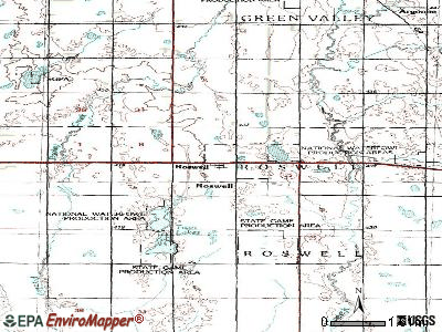 Roswell topographic map