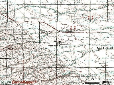 Twin Brooks topographic map