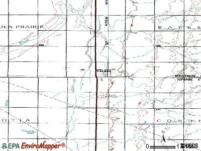 Verdon topographic map