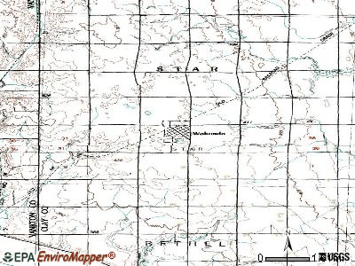 Wakonda topographic map