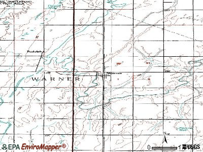 Warner topographic map