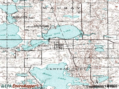 Waubay topographic map
