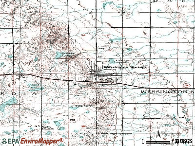 Wessington Springs topographic map