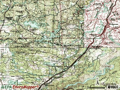 Mendocino topographic map