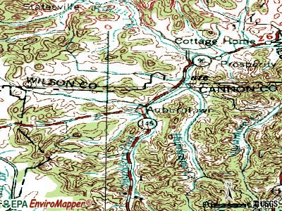 Auburntown topographic map