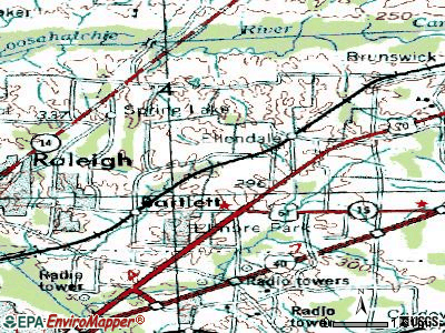 Bartlett topographic map
