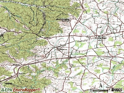 Baxter topographic map