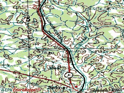 Bethel Springs topographic map